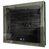 Specchio LED Quadrato | Pulsanti touch | Funzione anti-appannamento | Luce bianca calda - Reyze Serie Simetria Modello 5